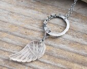 Diamond Wings - Sterling Silver Necklace