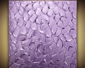 ORIGINAL Abstract Impasto Art- Textured Metallic Purple Modern palette knife painting MIX & MATCH by Susanna