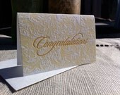 Letterpressed Congratulations Gift Enclosure