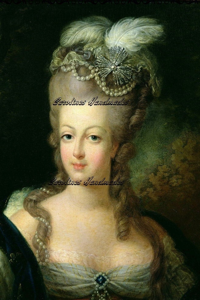 Marie Antoinette Reproduction Cotton Fabric Art Print 4.75X7" Inches NEW