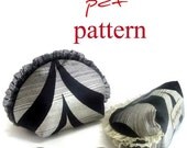 pdf sewing pattern coin purse zippered 2 sizes semi circular ruffled