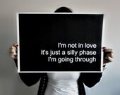 Poster Typography Print Not in Love - 18.5 x 13 inches