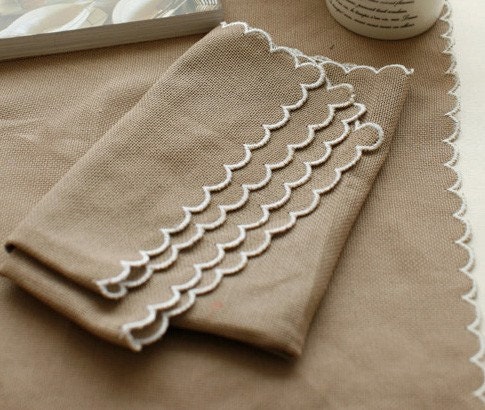 2 Cuts, Cocoa Cotton Embroidery Cut, U2993