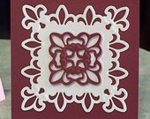 Set of Four Die Cut Fleur de Lis Note Cards