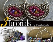 3 Earring Tutorial Value Bundle - Learn Techniques for Making Wire Wrapped and Beaded Hoop and Cluster Earrings