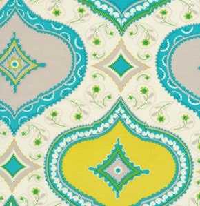 CLEARANCE - Dena Designs, Kumari Garden, Chandra in Blue - 1 Yard