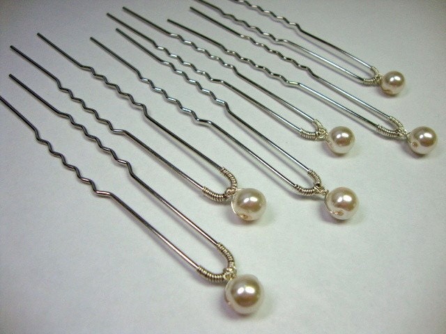 Single Pearl Hair Pin for 6 pins