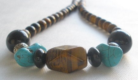 Tiger and Turquoise Necklace