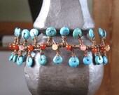 Wire Wrapped Turquoise Bracelet