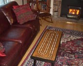 Coffee Table Cribbage Board with Black Contrast Border   BEST SELLER Ready to Ship for Father's Day