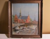 1935 Signed Hans Kongsmar Oil Painting On Board