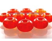 Beads Glass Lampwork sra Orange Lollipop SPACER SHOP