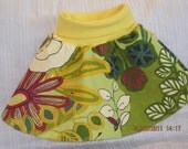 Reversible toddler skirt with knit waistband