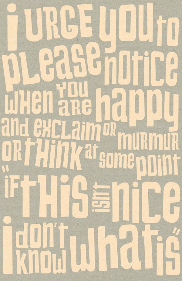 Notice Happiness - 11x17" Poster Print