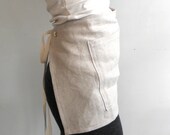 CAFE APRON - linen natural