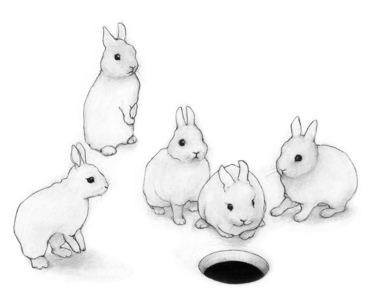 Bunnies ACEO Archival Print