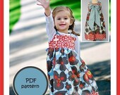 Kissing Kumquats Reverse Knot Dress PDF Sewing Pattern Size 6mo - 4T