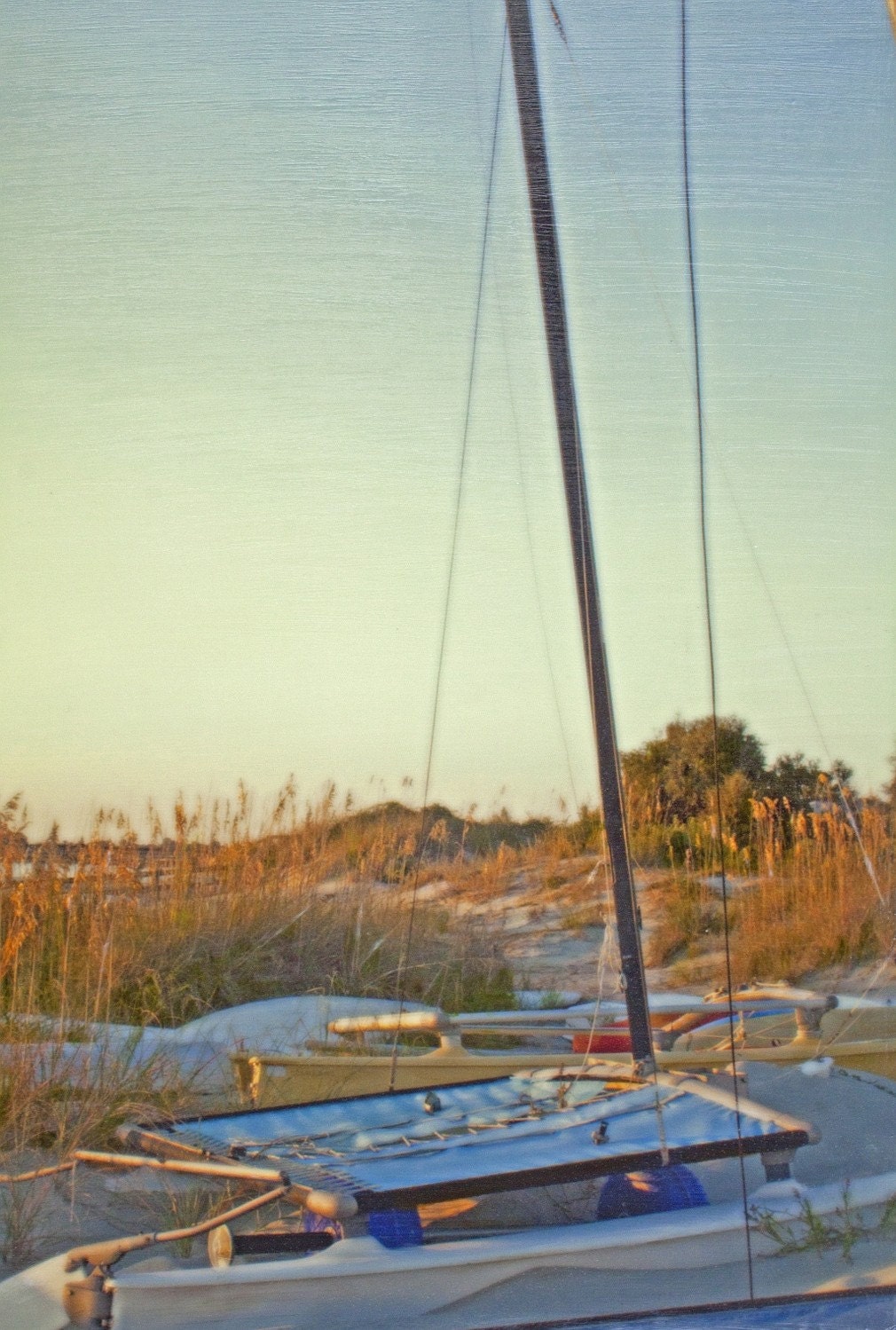 The Inlet - Tybee Island, Ga - Photo Encaustic on Cradled Panel