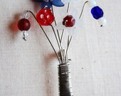 Red, white & blue Blossom lapel pin from Leapin' Lilies