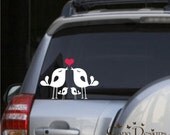 Lovely Bird Family, Car Vinyl decals stickers, window decals stickers