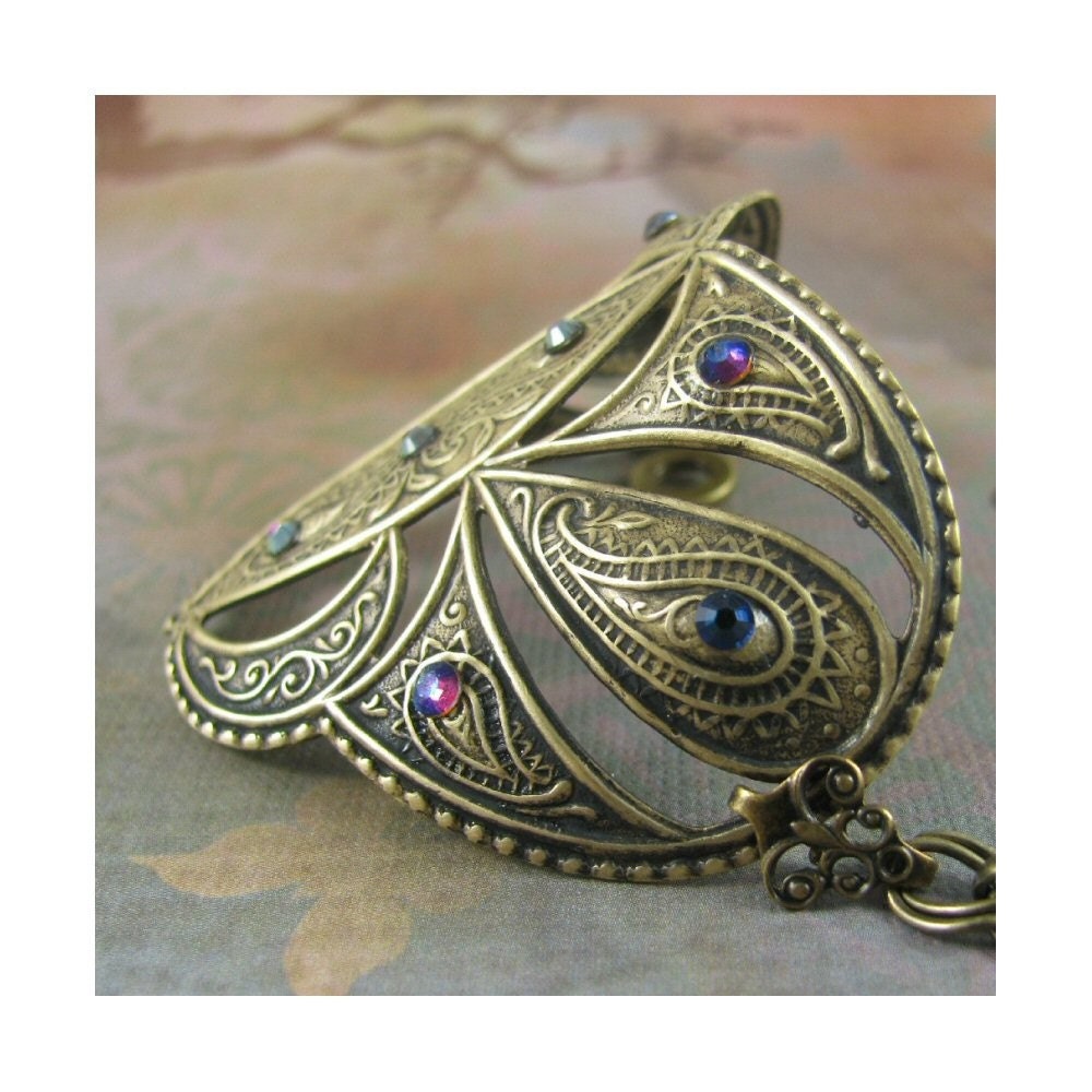 Brass Bracelet / Armband: "Shield of Ganesha"