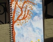 ON SALE -- Nestle and Soar Studio Journal -- Simple Abundance, notebook, diary, tree, fiber art