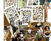 Vol.1- Paper Doll Kit  Mix and Match  Endless- 6 Digital Collage Print Sheets no208