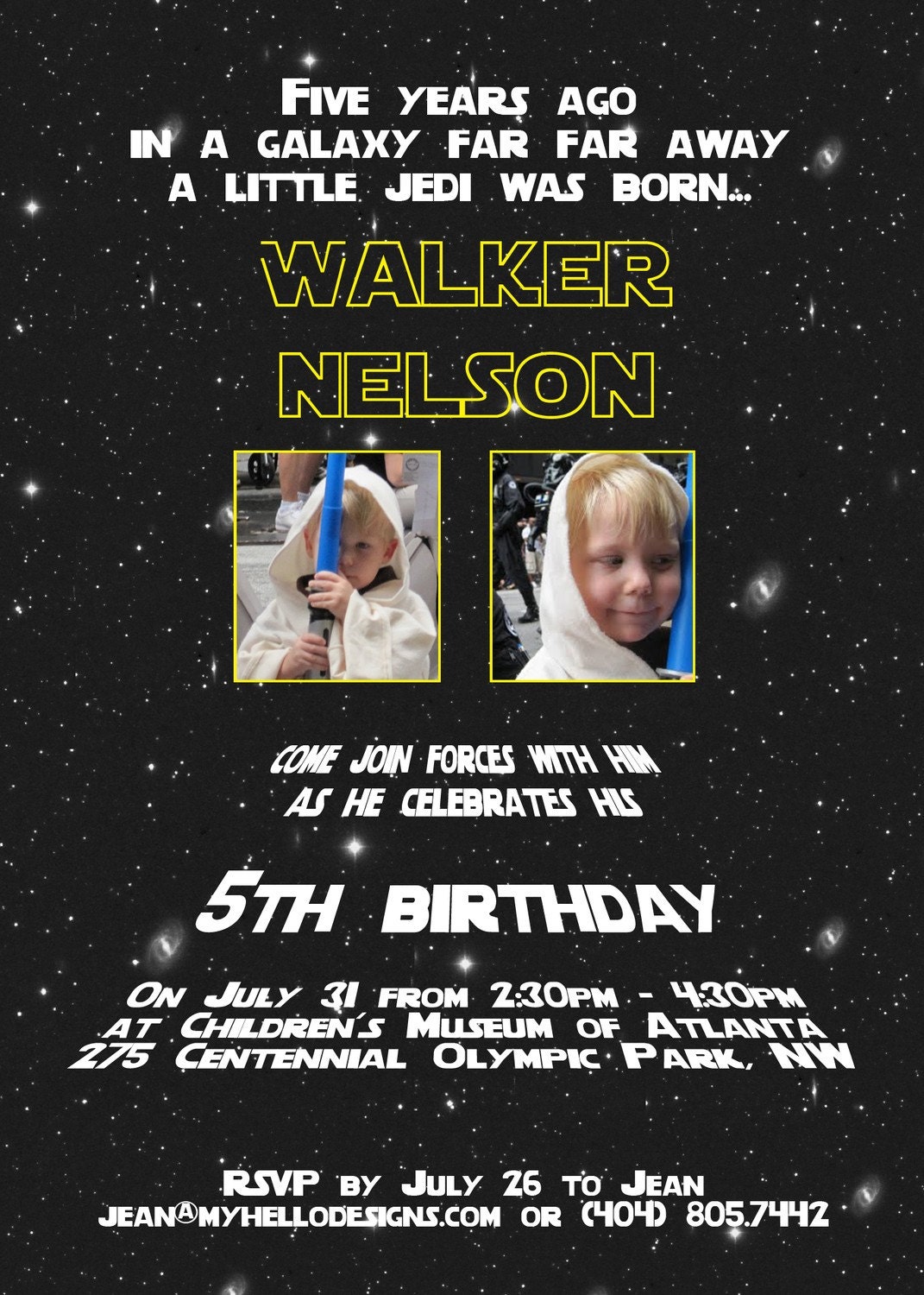 Birthday Invitation: Star Wars