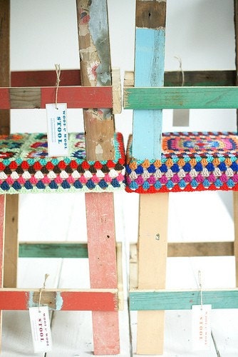 wood and wool stool