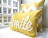 Smile Pillow in Yellow