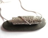 Rolled sage leaf necklace