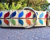 1.5" Adj. Martingale Collar - Feathers- Med. or Lge (Or in a quick release)Or see 3/4" & 1" listings