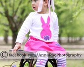 Some Bunny LOVES me--3 piece appliqued onesie, skirt and leg warmer COMBO-sizes 6/12mo thru girls 9/10--long OR short sleeve available