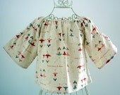 Girls' A - Linen French Blouse - Size 0