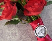 Wedding Bouquet Memory Locket- holds photos, charms, keepsakes