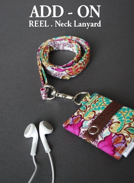 Add a REEL . Neck Lanyard - Matching Fabric OR Fabric of your Choice