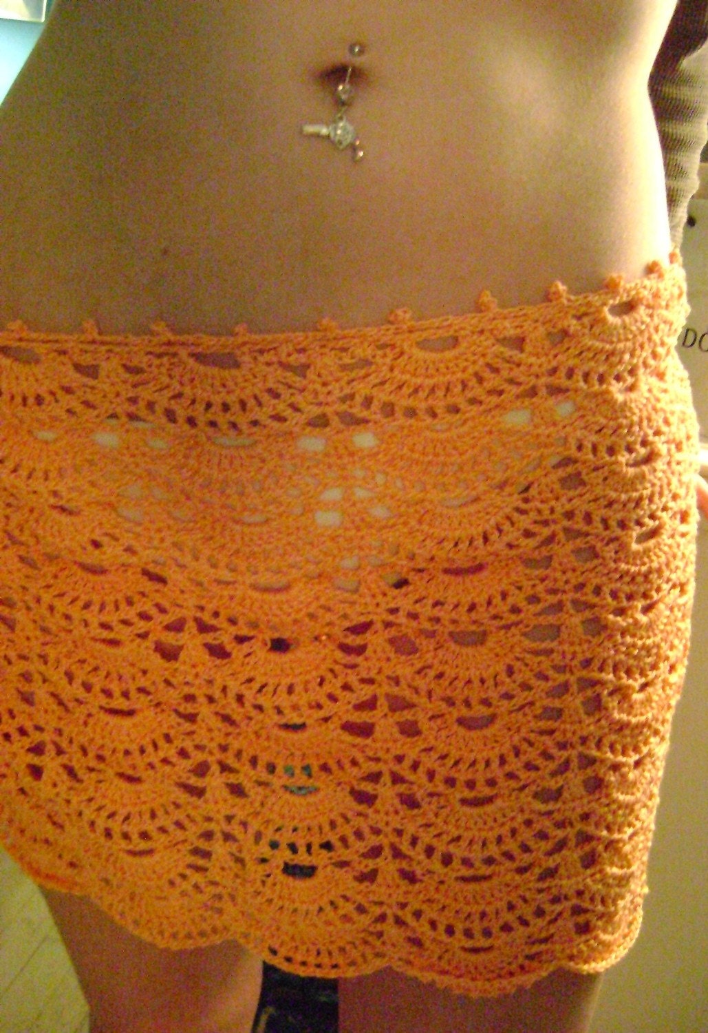 Crochet Sarong Cover up - cotton or bamboo yarn - Made to Order