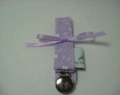 Lavender Hearts Pacifier/Toy Clip