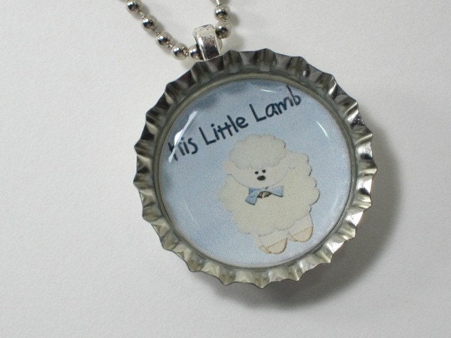 Bottlecap Necklace - His Little Lamb