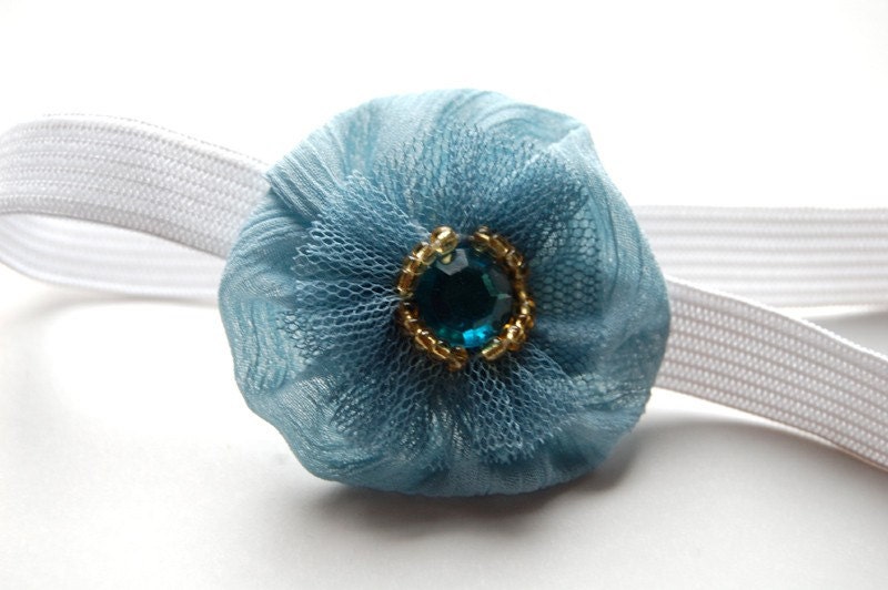 Beautiful Bleu Headband Size (0 - 6 months)