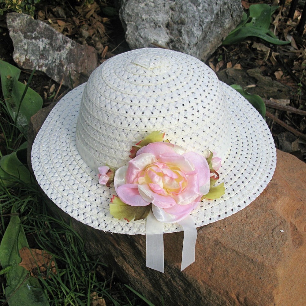 Spring Flower Easter Bonnet Girls Tea Party Hat