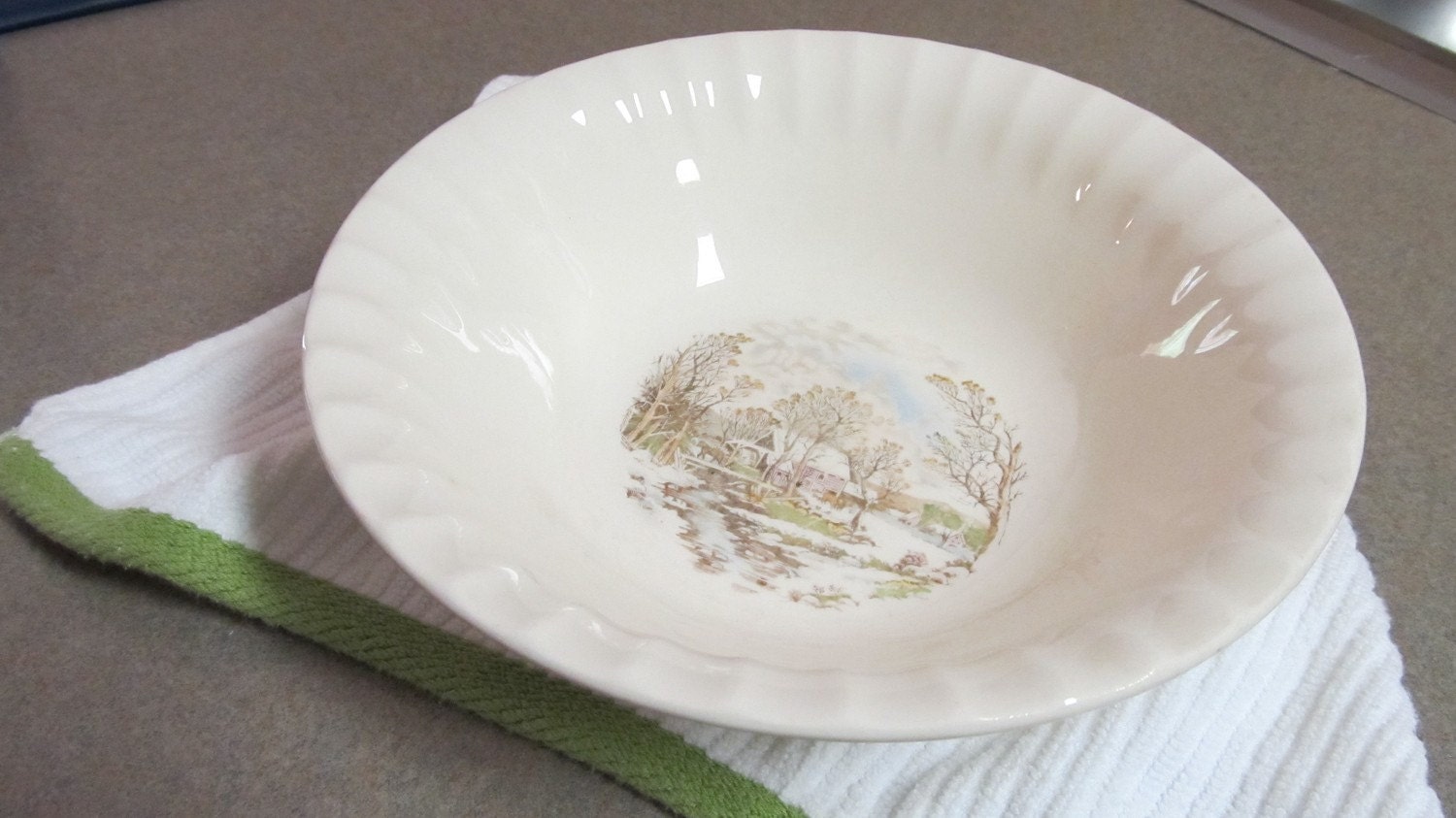China  Bowl with Scene by Knowles