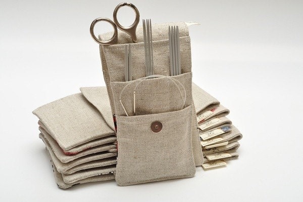 MINI Needle Case. size: 4" x 9,2". Needles, Crochets and Hooks Case.
