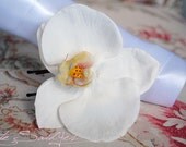 Orchid Hair Pin - Ivory Orchid Real Touch Hair Pin