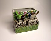 Vintage and Whimsical Wobbly Bird Planter or Match Holder