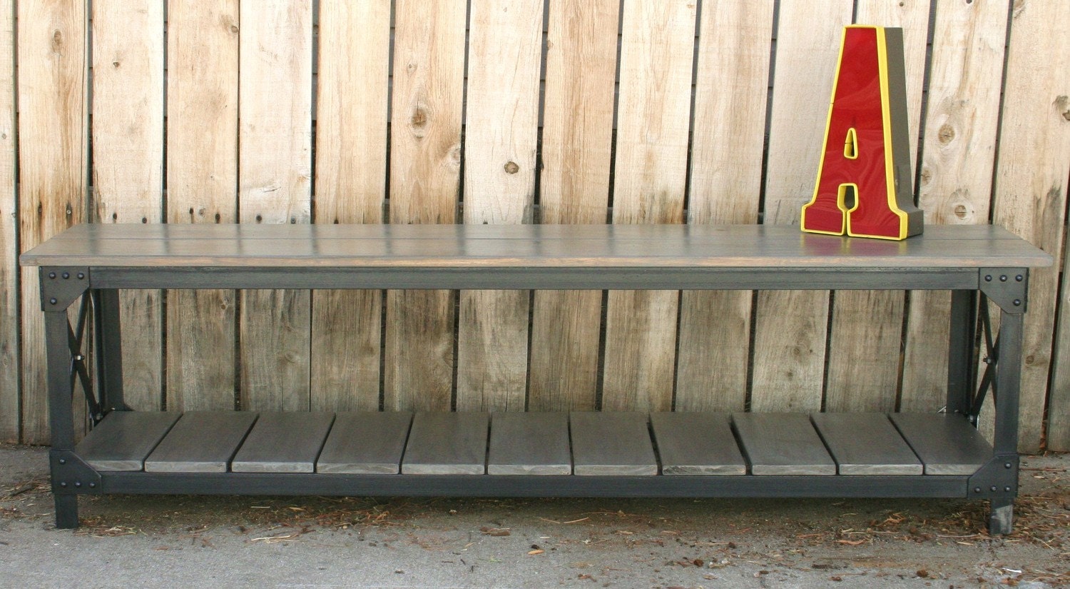 Handmade scrap metal table