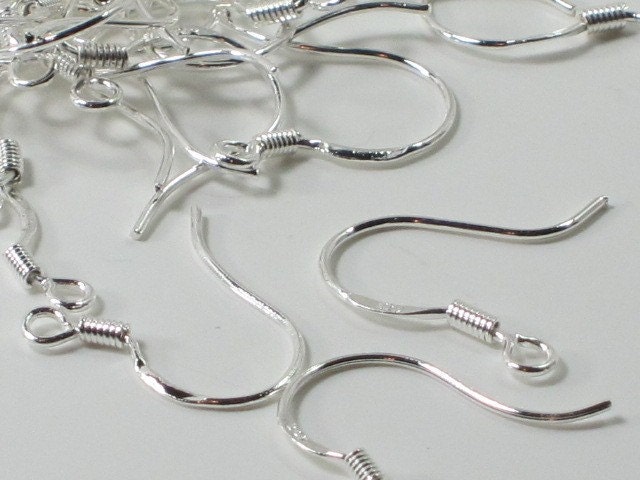 925 Sterling Silver Fishhooks - Earring Wires - 50 pieces - Ear Wires