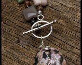 We Didnt Tell A Soul - Imperial jasper and Bali silver necklace with ocean jasper pendant