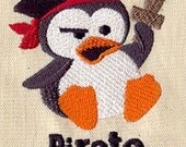 Penguin Pirate In Training Baby bib