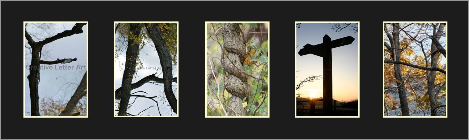 FAITH-103 Alphabet Letter Photo Art choices- available in color, black & white or sepia (specify in notes when ordering)